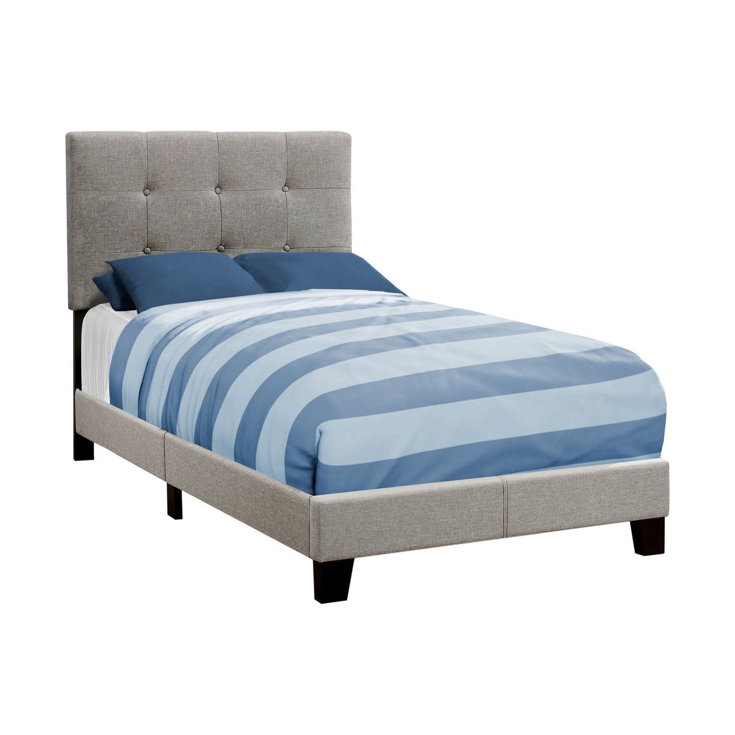 Anderson Twin Bed - Grey Linen