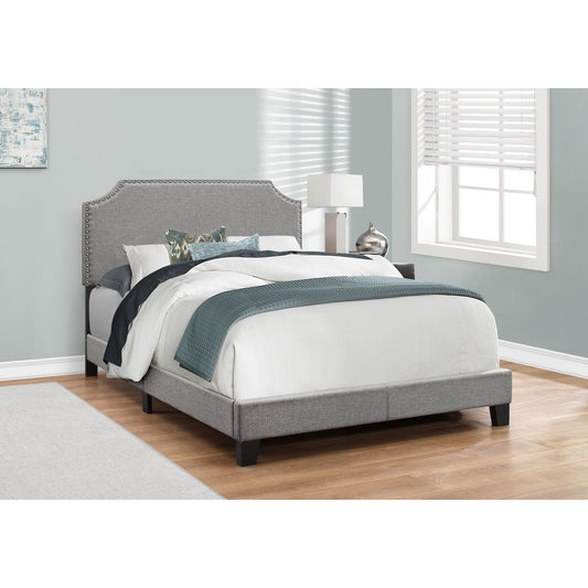 Candace & Basil Roosevelt Double/Full Bed Frame - Grey Linen