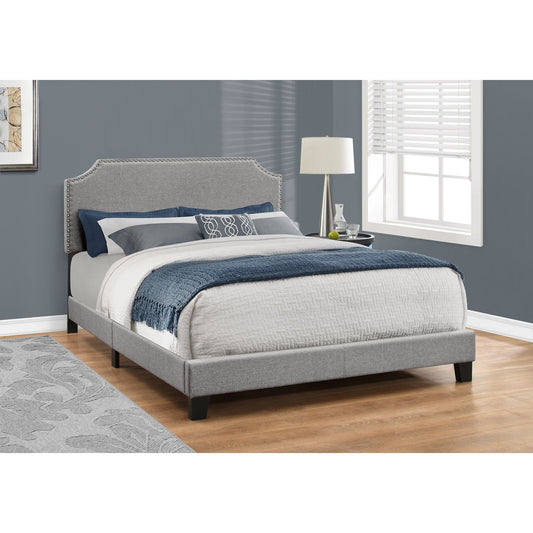 Candace & Basil Roosevelt Queen Bed Frame - Grey Linen