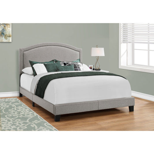 Candace & Basil Samui Queen Bed Frame - Grey Linen