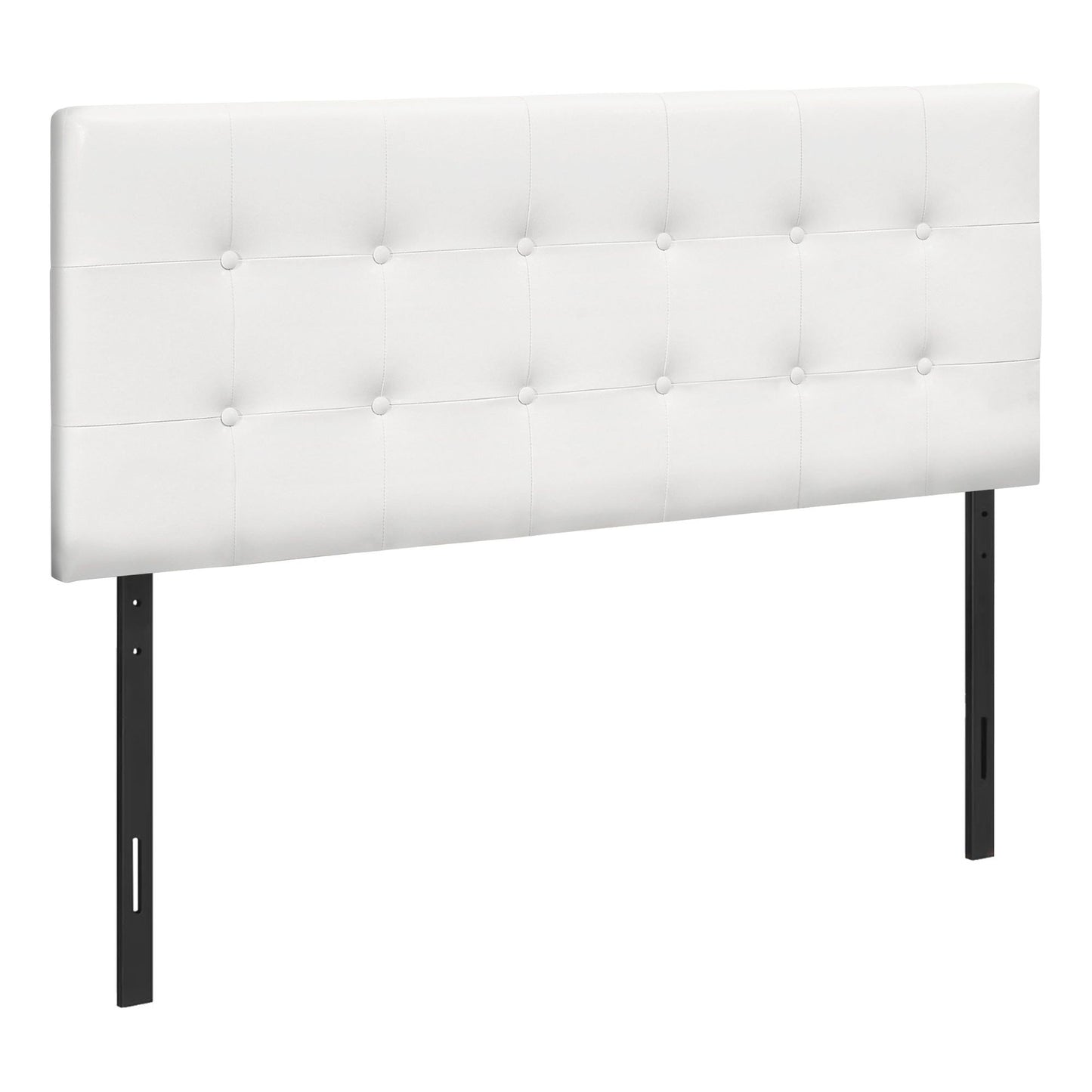 Full Size / White Leather-Look Headboard