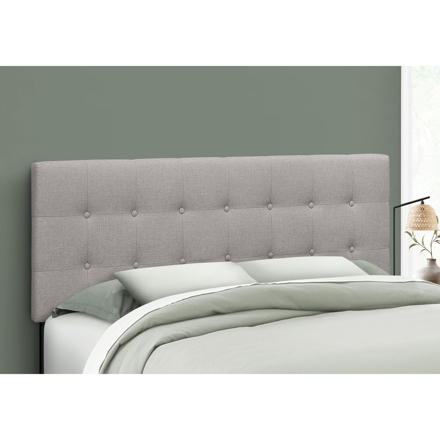 Queen Size / Grey Linen Headboard