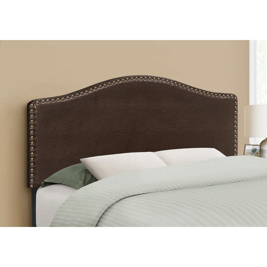 Bed - Full Size / Brown Leather-Look Headboard Only