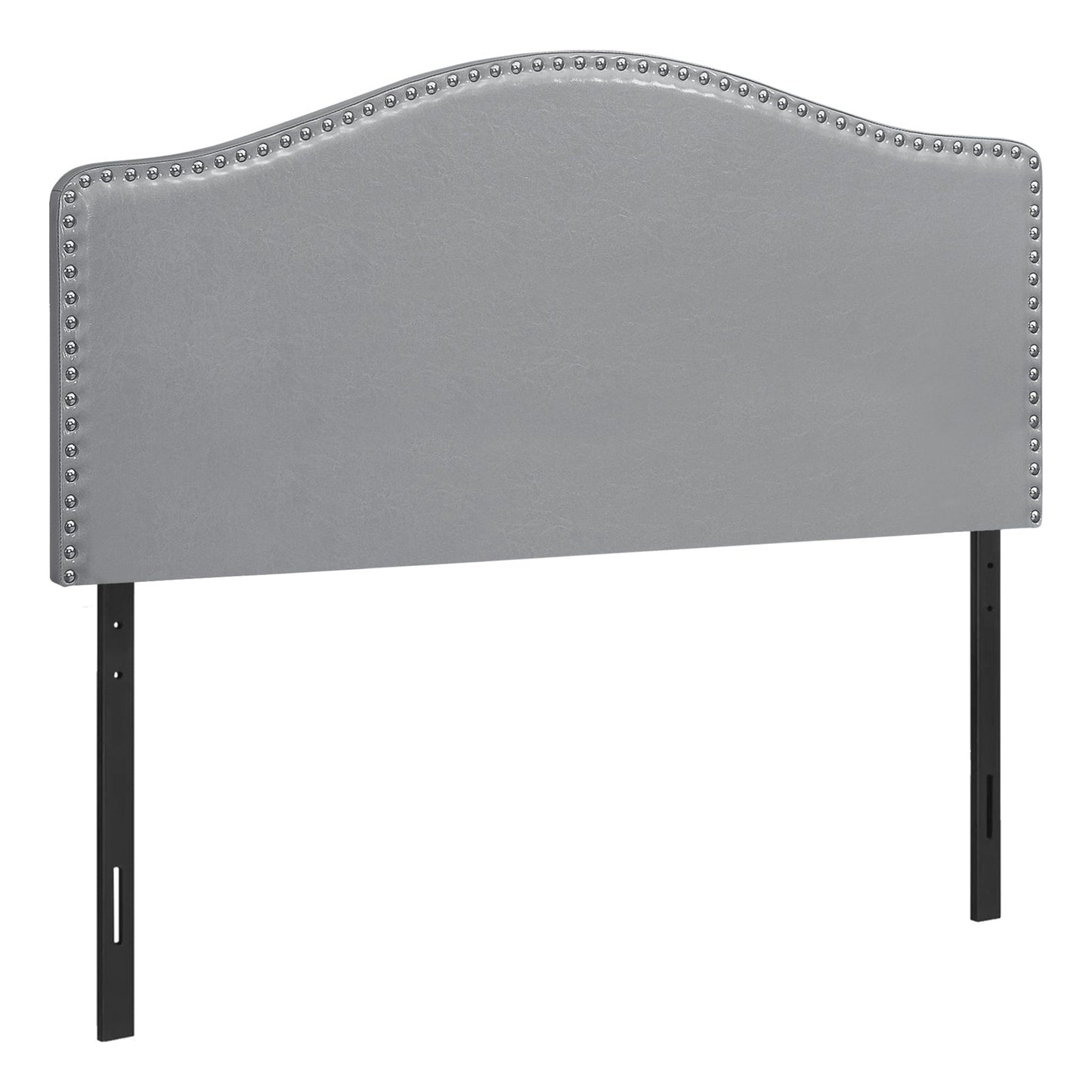 Bed - Full Size / Grey Leather-Look Headboard Only