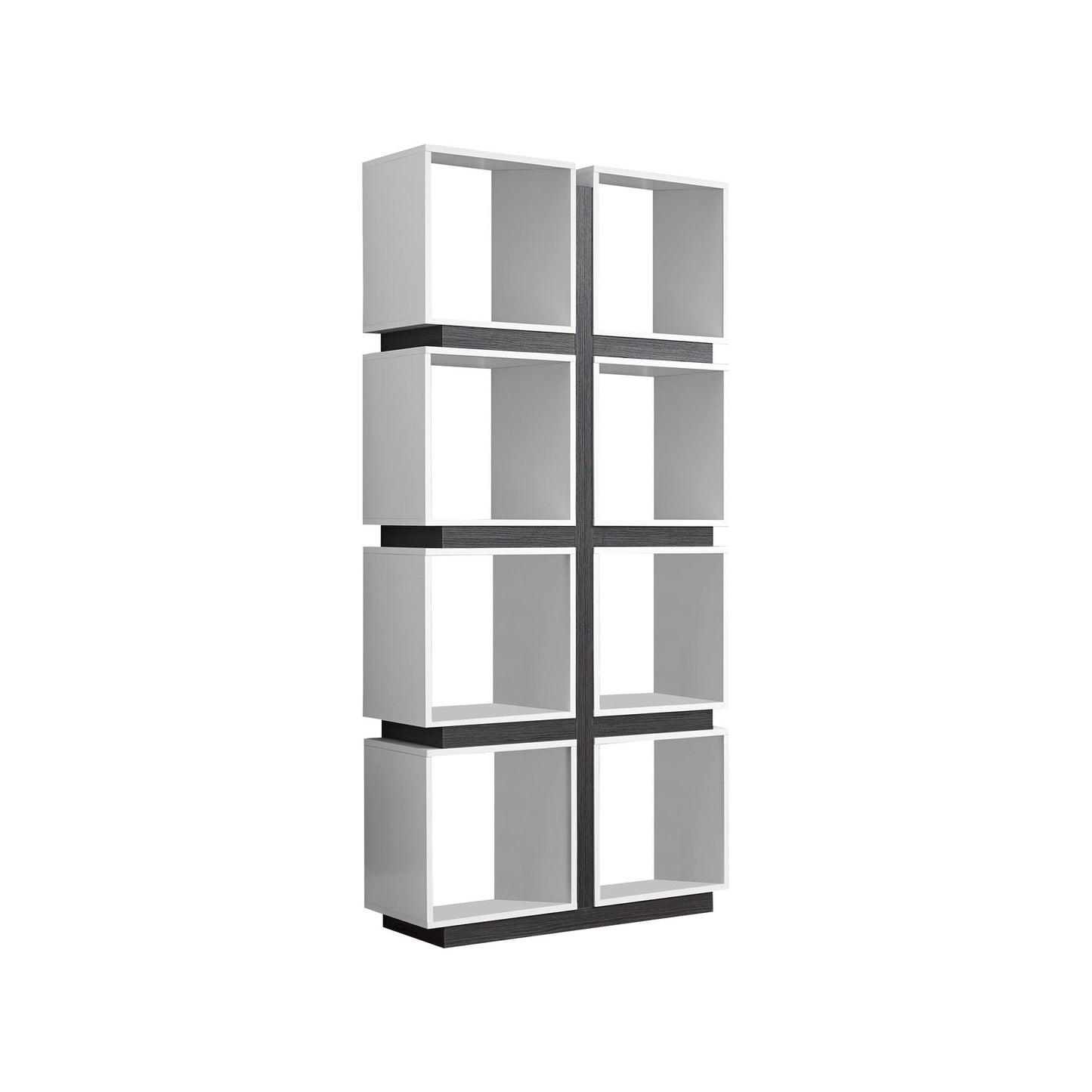 Bookcase - 71"H / White / Grey