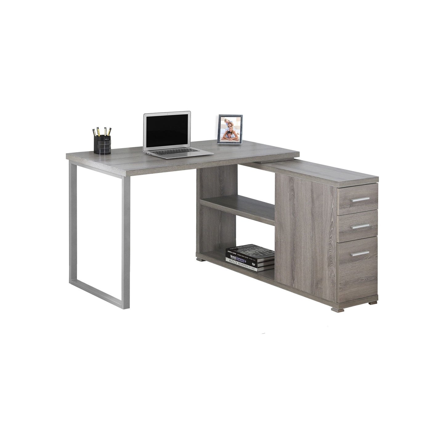 Computer Desk - Dark Taupe Left Or Right Facing Corner