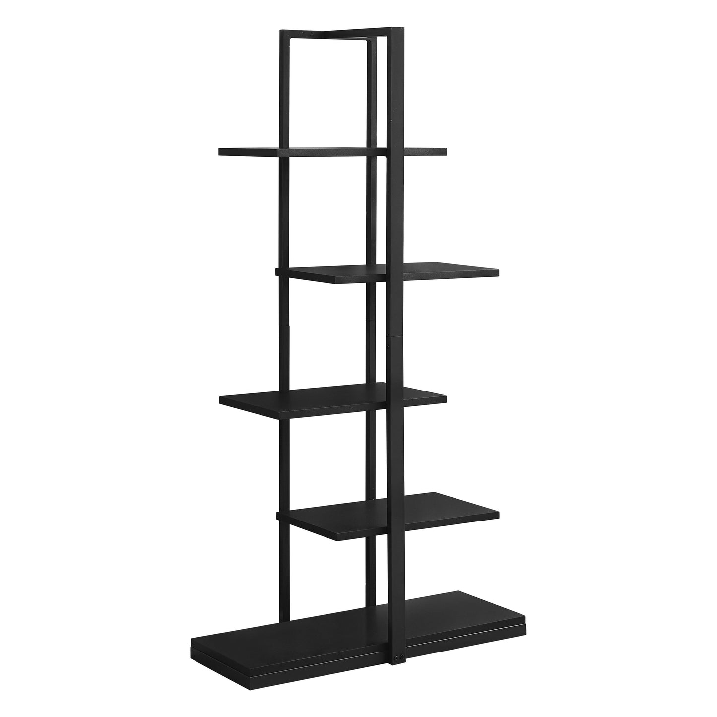 Bookcase - 60"H / Black / Black Metal