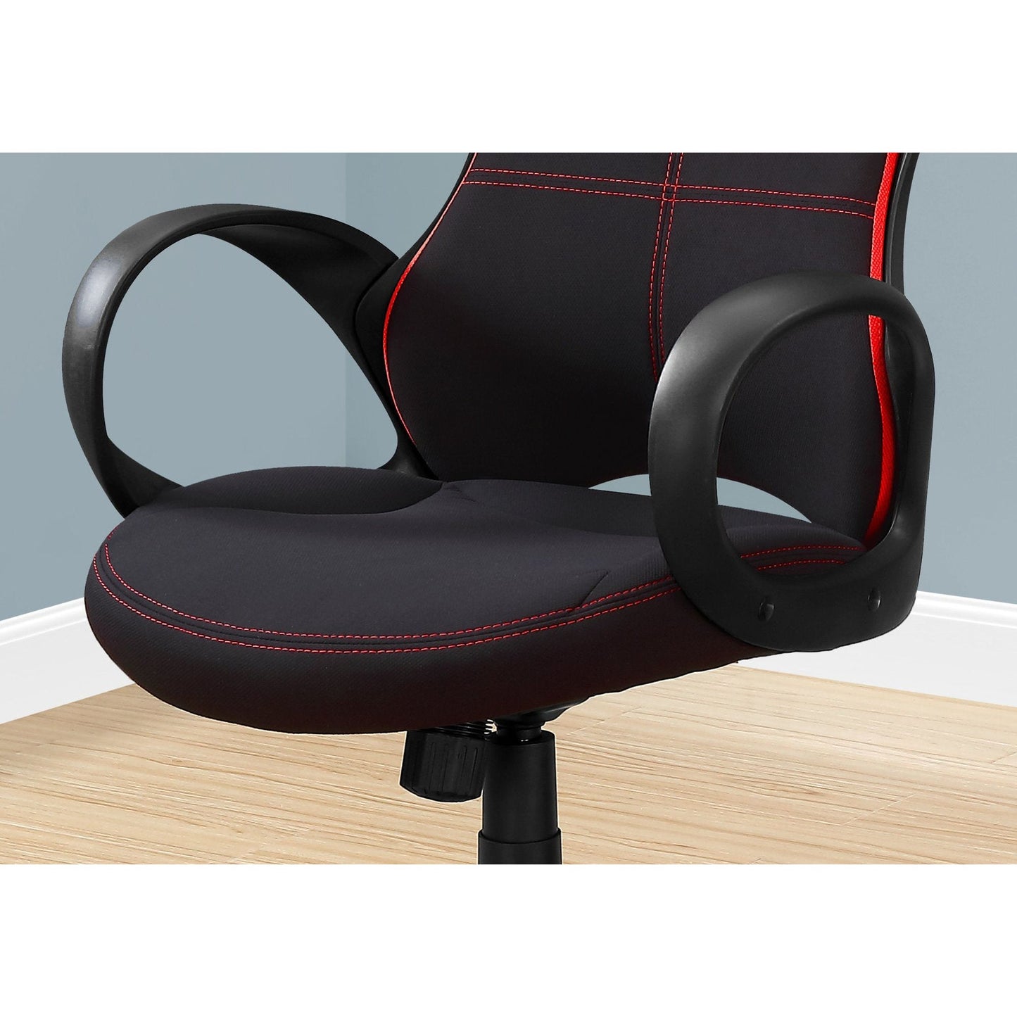 Office Chair - Black / Red Fabric / Multi Position