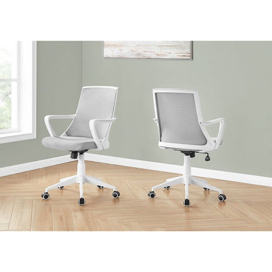 Office Chair - White / Grey Mesh / Multi Position