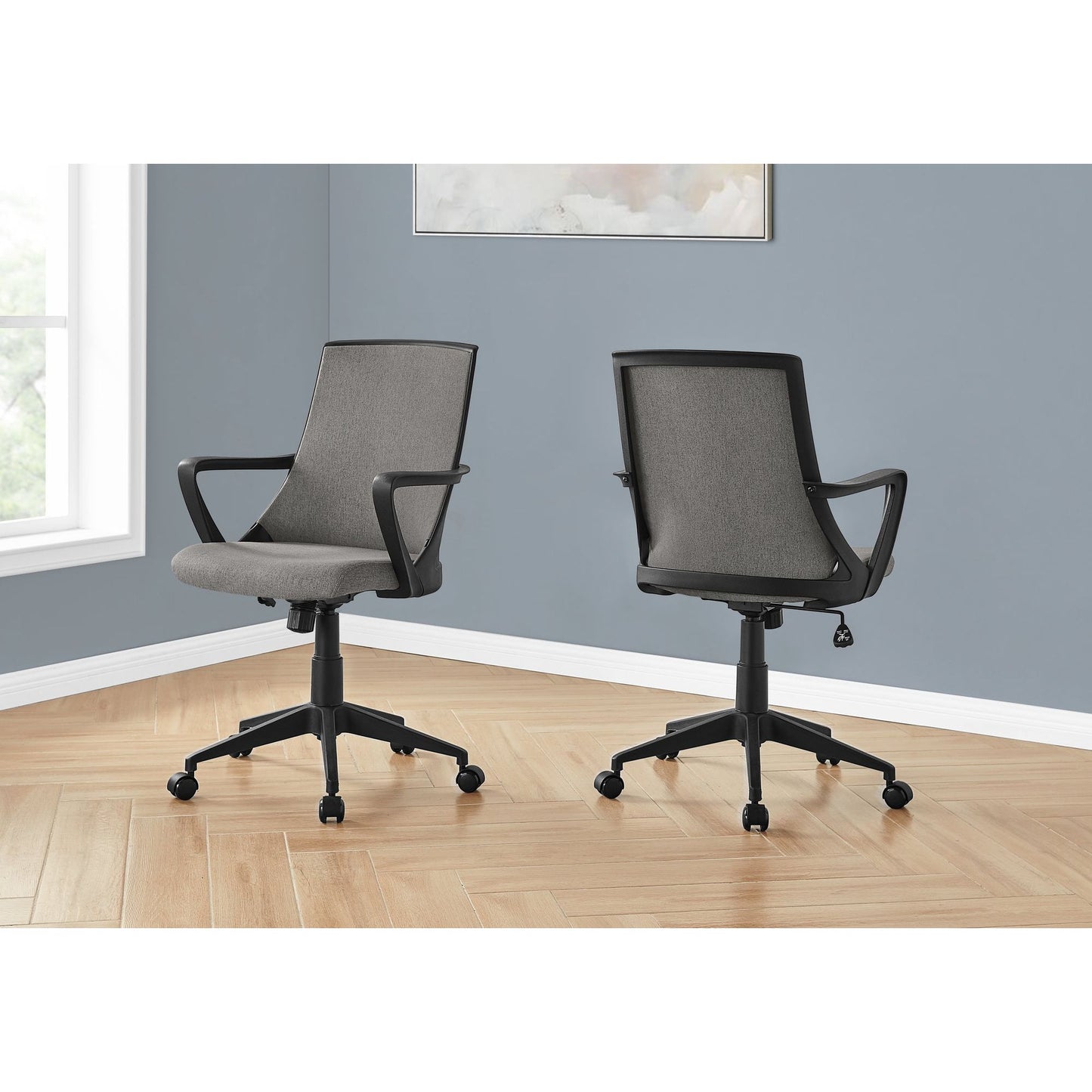 Office Chair - Black / Dark Grey Fabric / Multi Position