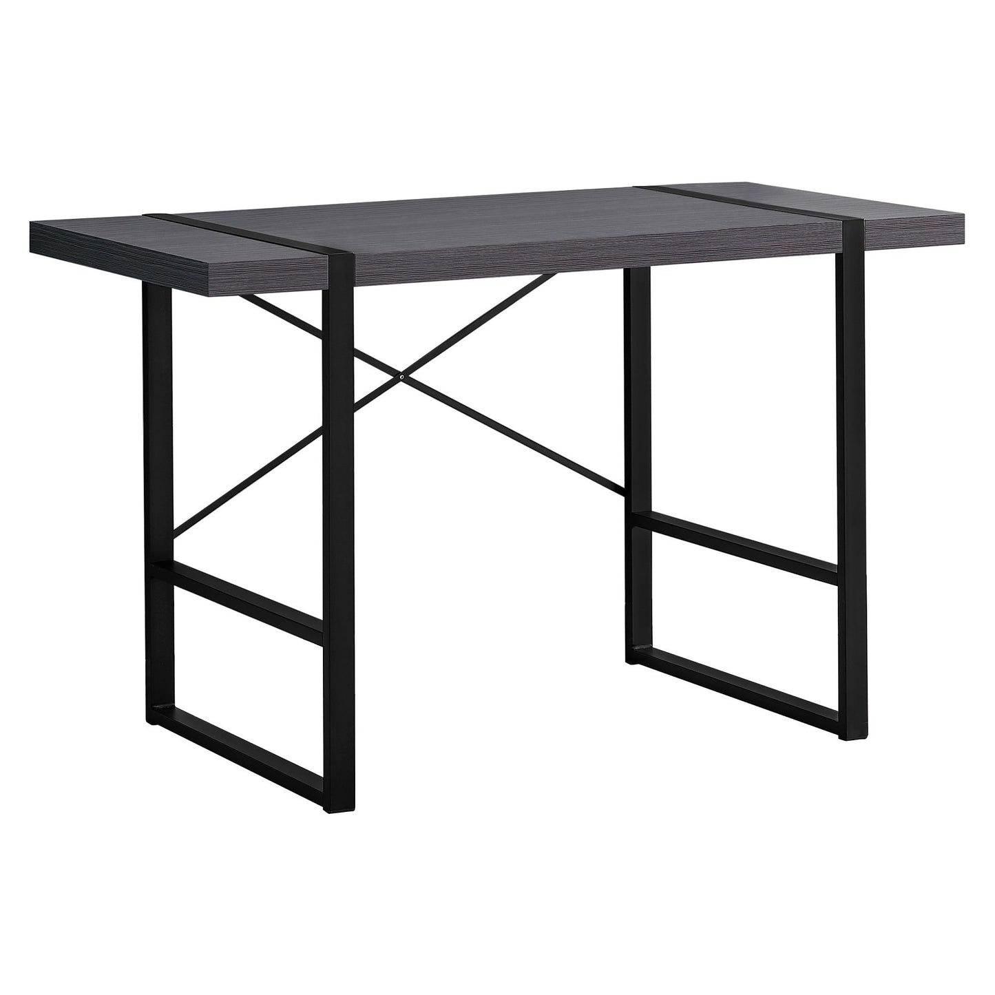 Computer Desk - 48"L / Grey / Black Metal