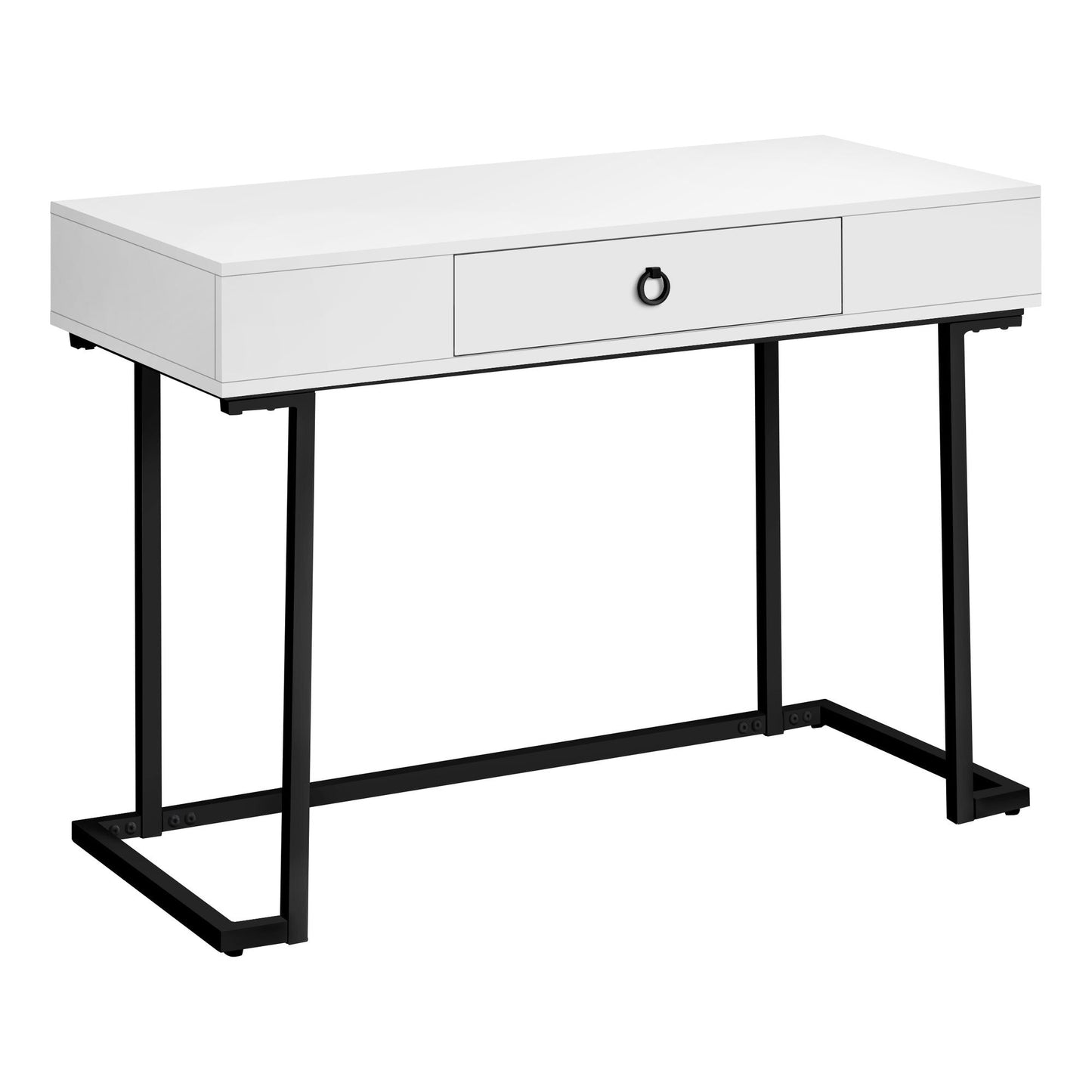 Computer Desk - 42"L / White / Black Metal