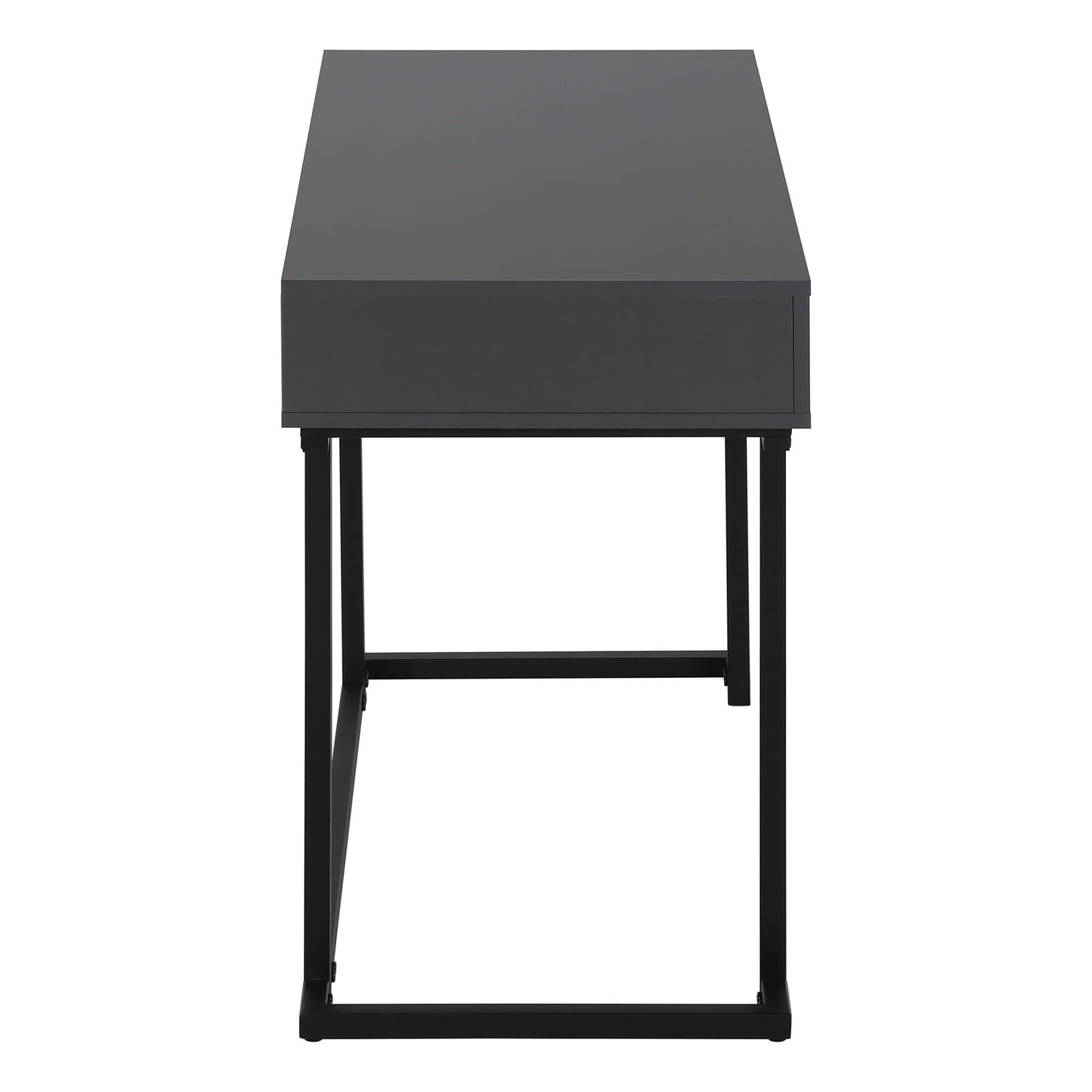 Computer Desk - 42"L / Modern Grey / Black Metal