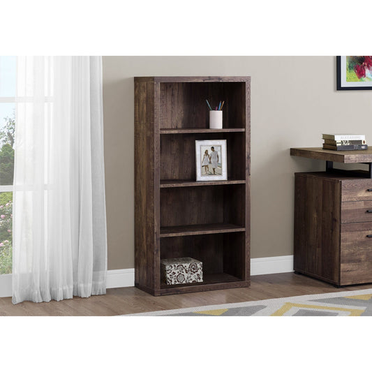 Bookcase - 48"H / Brown Wood Grain / Adjustable Shelves