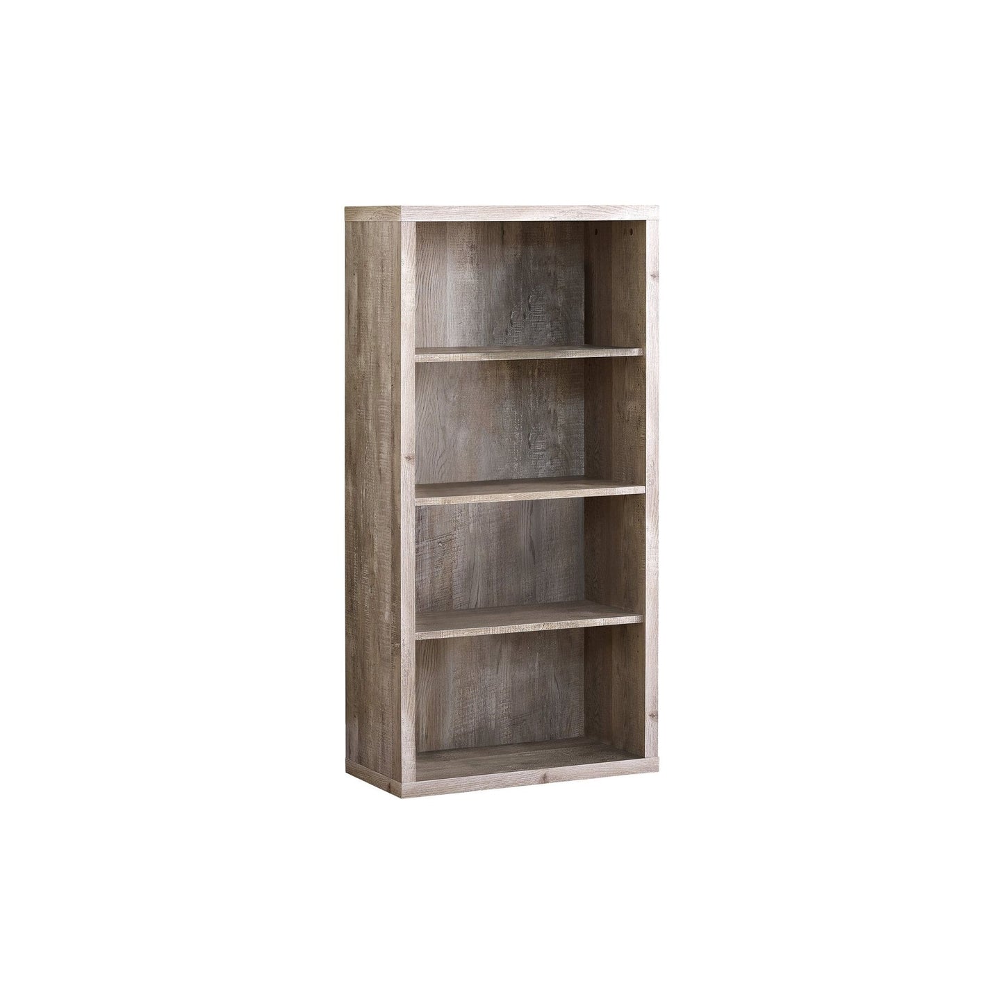 Bookcase - 48"H / Taupe Wood Grain / Adjustable Shelves