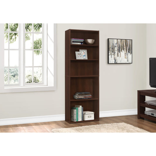 Bookcase - 72"H / Cherry With 5 Shelves