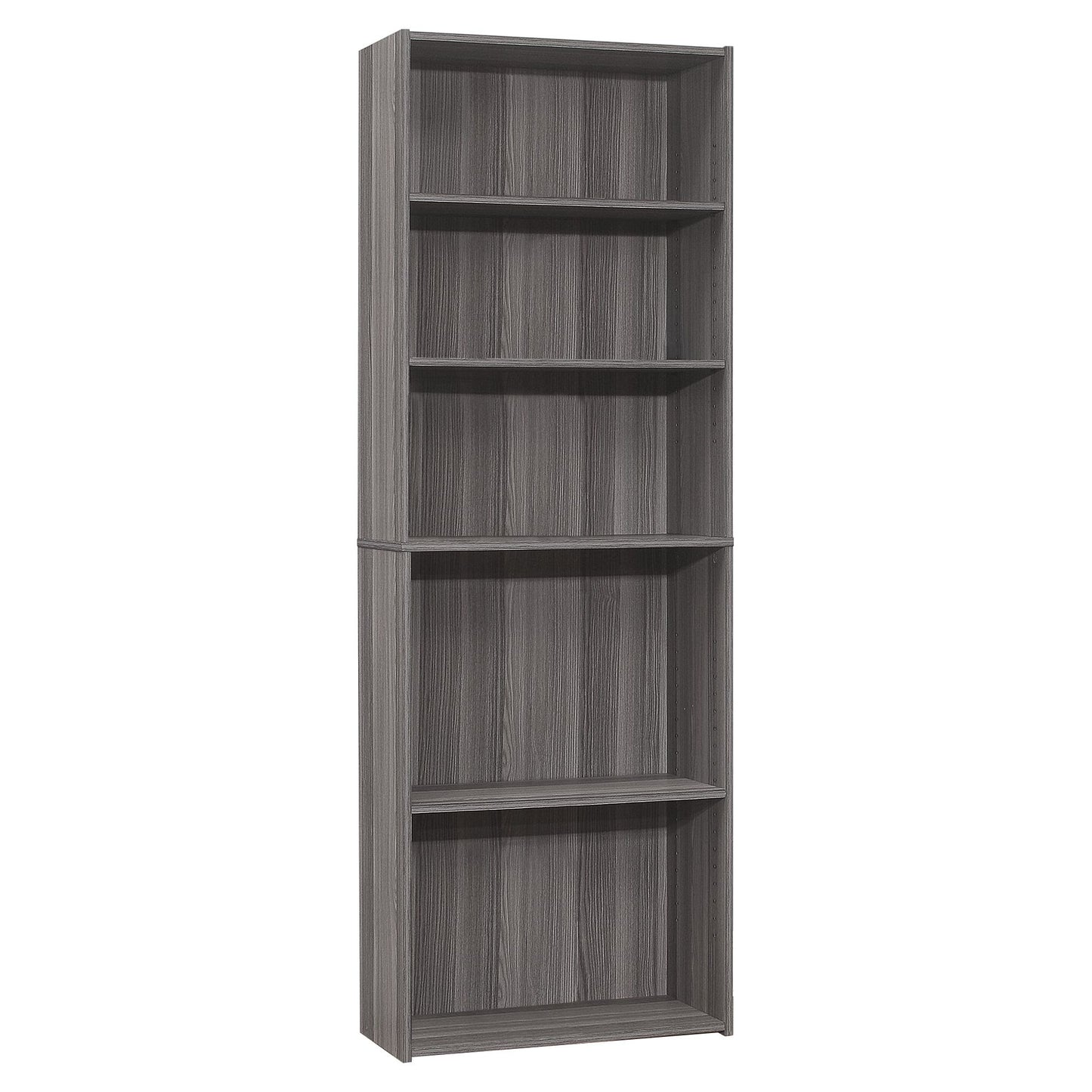 Bookcase - 72"H / Grey With 5 Shelves