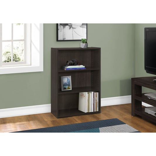 Bookcase - 36"H / Cappuccino With 3 Shelves