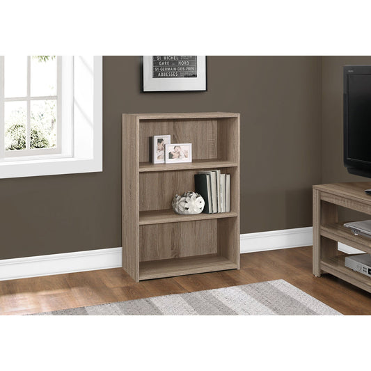 Bookcase - 36"H / Dark Taupe With 3 Shelves