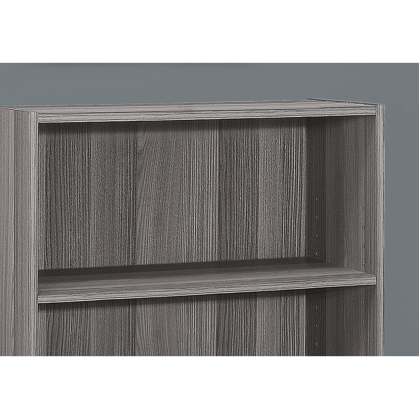 Bookcase - 36"H / Grey With 3 Shelves