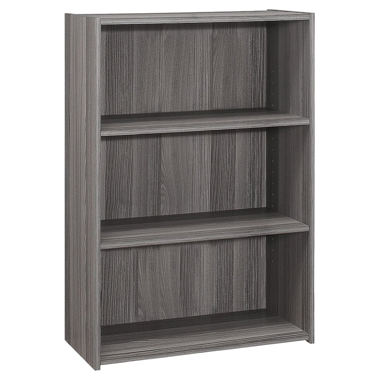 Bookcase - 36"H / Grey With 3 Shelves