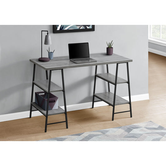 Computer Desk - 48"L / Grey / Black Metal