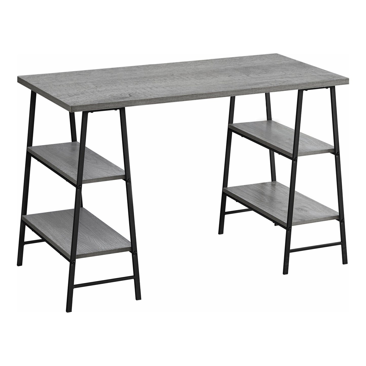 Computer Desk - 48"L / Grey / Black Metal