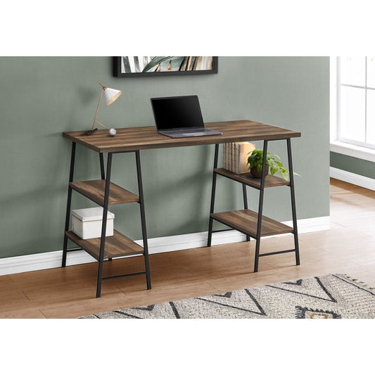 Computer Desk - 48"L / Brown Reclaimed Wood / Black Metal