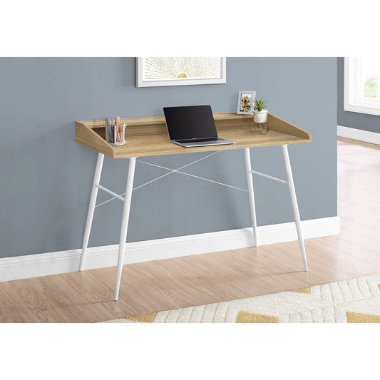 Computer Desk - 48"L / Natural / White Metal