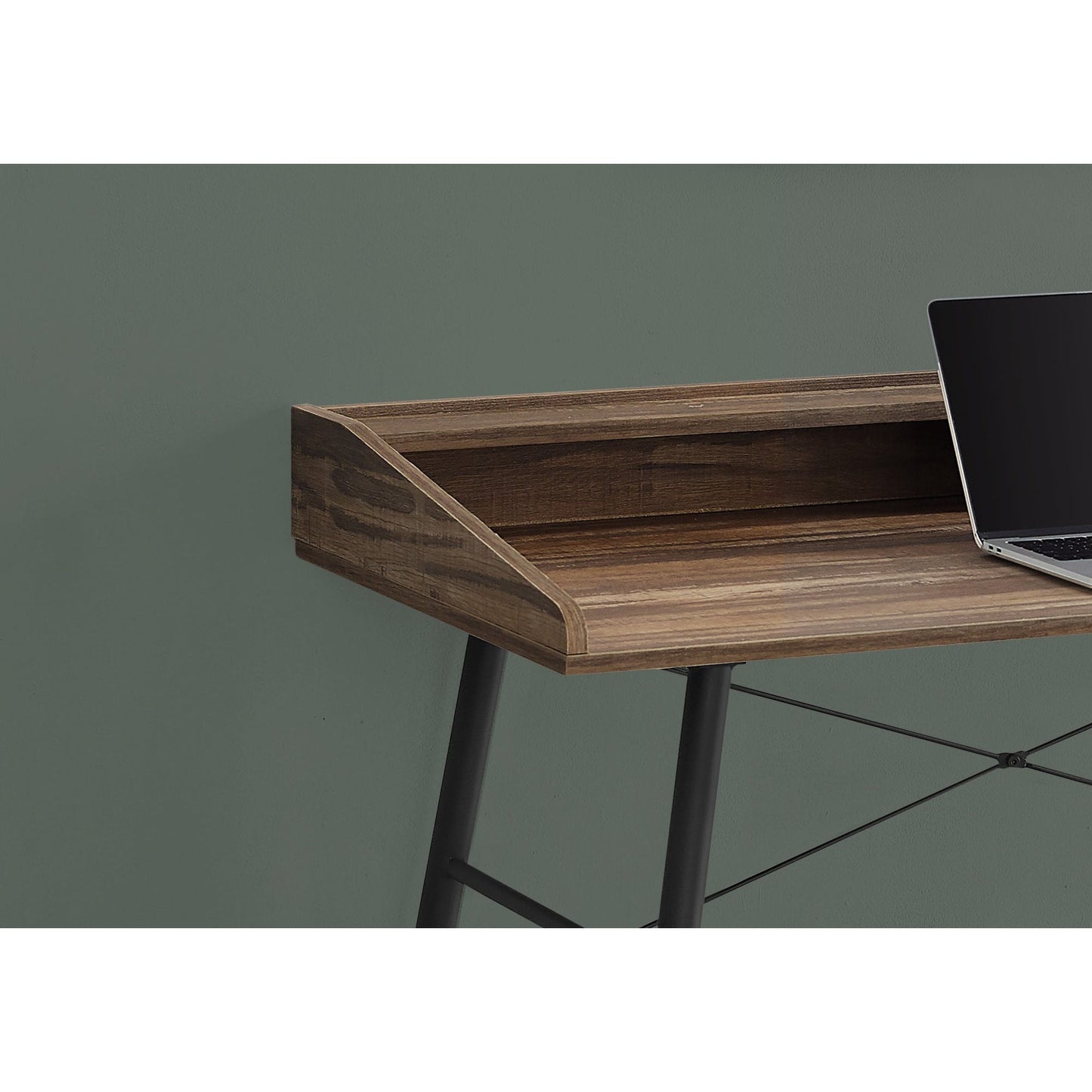 Computer Desk - 48"L / Brown Reclaimed Wood / Black Metal