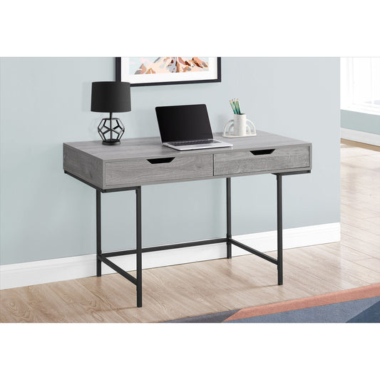 Computer Desk - 48"L / Grey / Black Metal