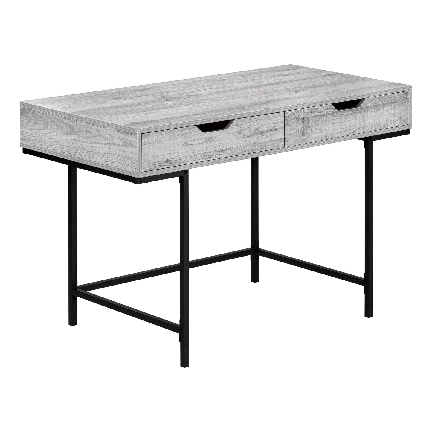 Computer Desk - 48"L / Grey / Black Metal