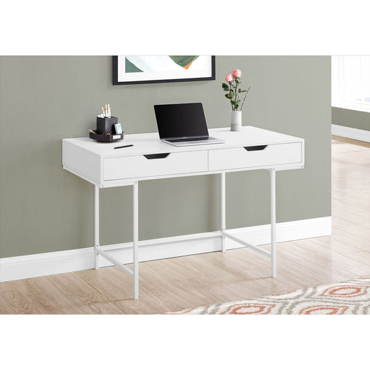 Computer Desk - 48"L / White / White Metal