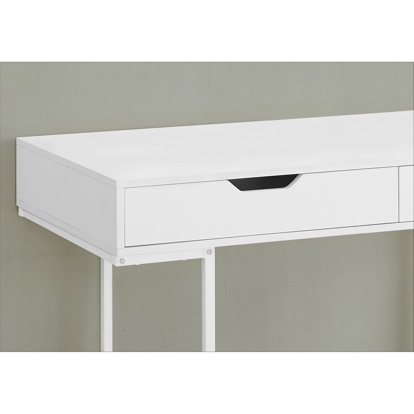 Computer Desk - 48"L / White / White Metal