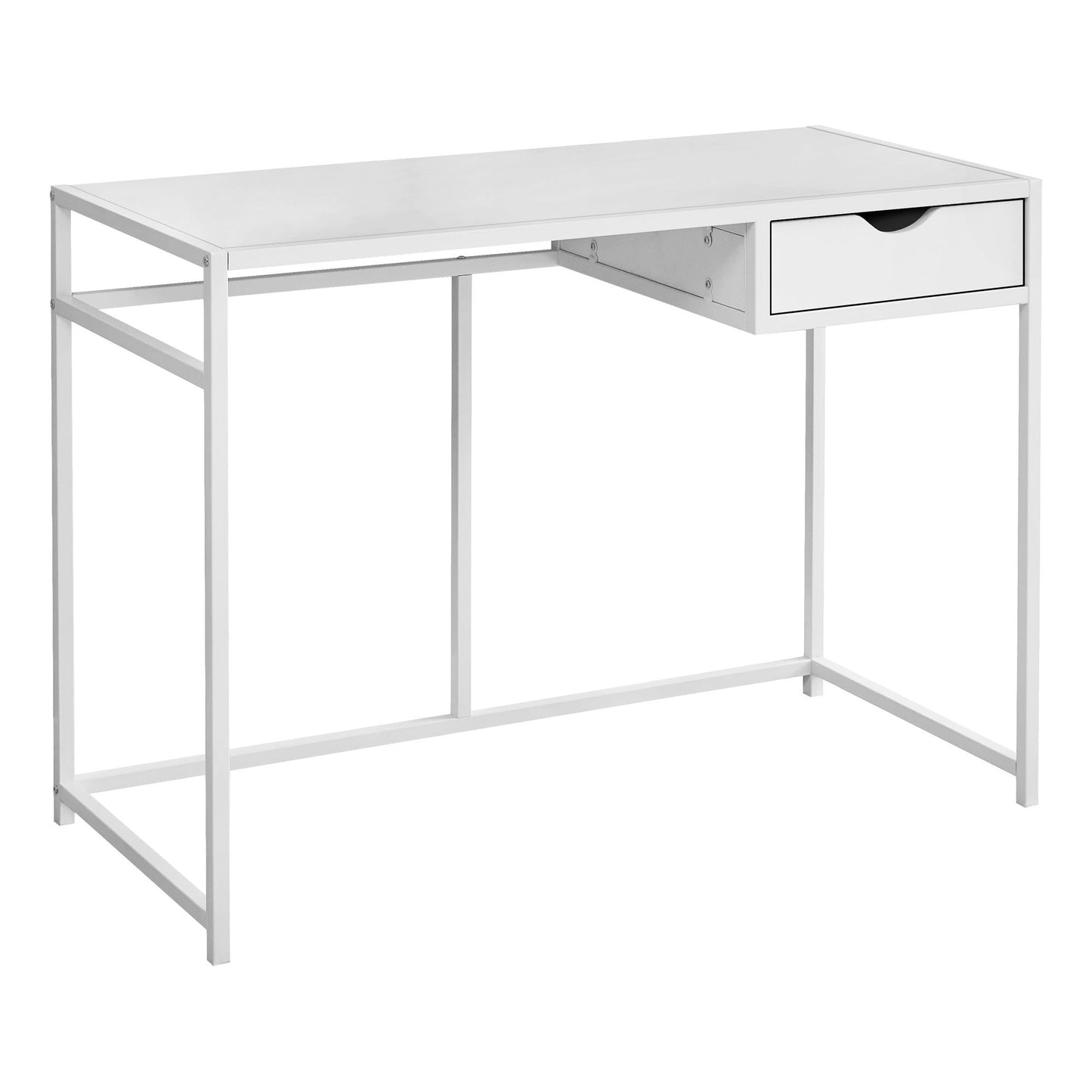 Computer Desk - 42"L / White / White Metal