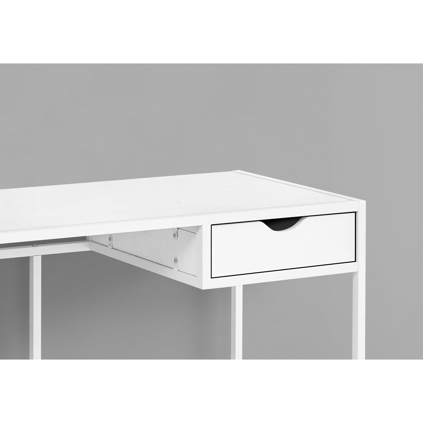 Computer Desk - 42"L / White / White Metal