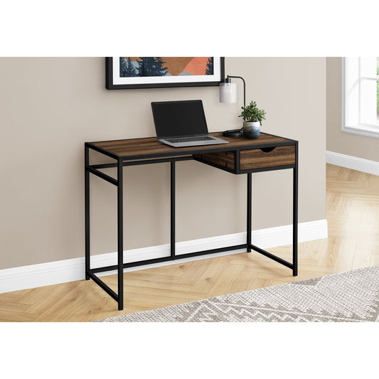 Computer Desk - 42"L / Brown Reclaimed / Black Metal