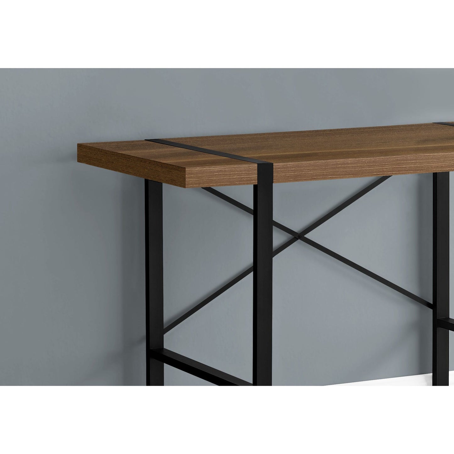 Computer Desk - 48"L / Walnut / Black Metal