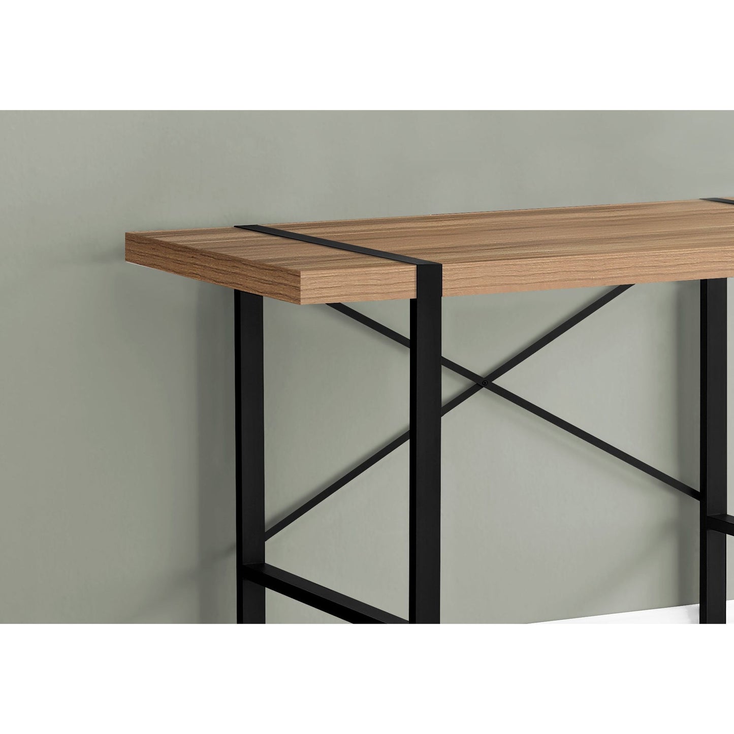 Computer Desk - 48"L / Light Reclaimed Wood / Black Metal