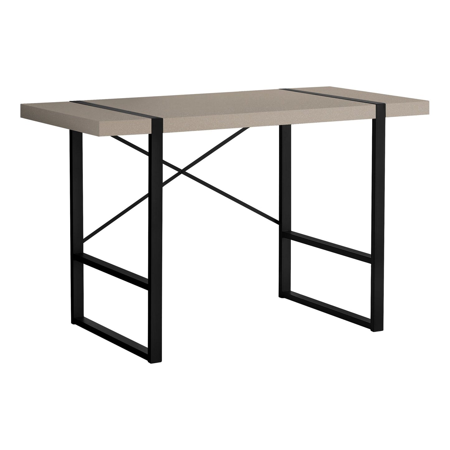 Computer Desk - 48"L / Modern Taupe / Black Metal