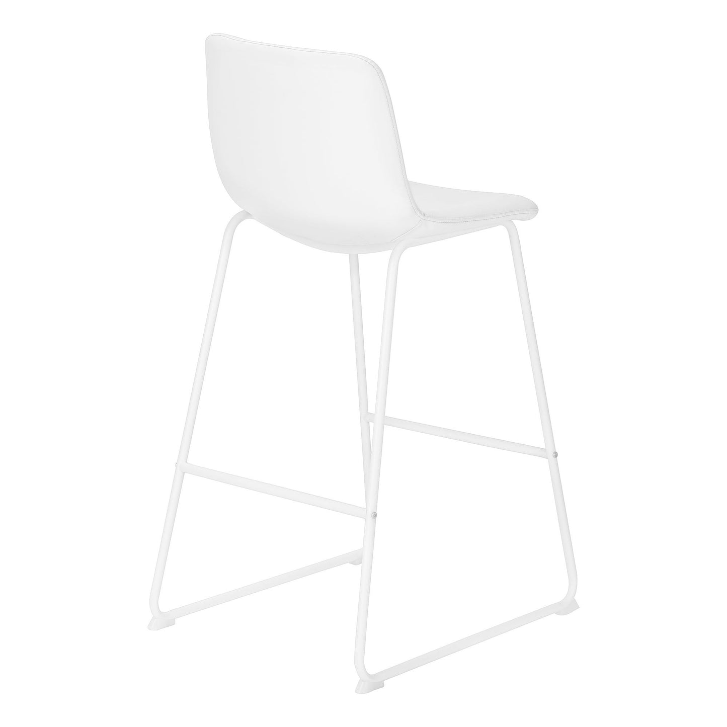 Office Chair - White Leather-Look / Stand-Up Desk