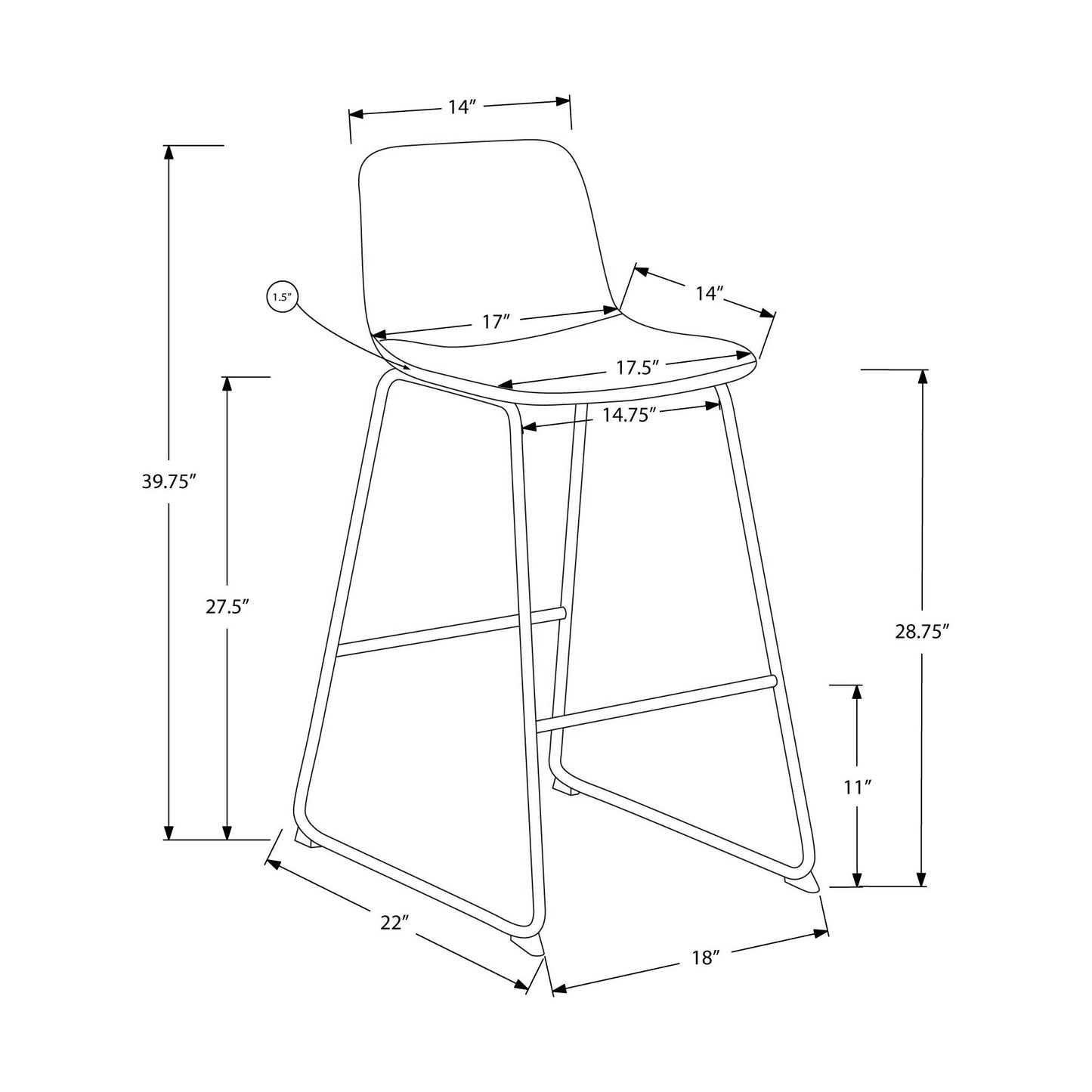 Office Chair - White Leather-Look / Stand-Up Desk