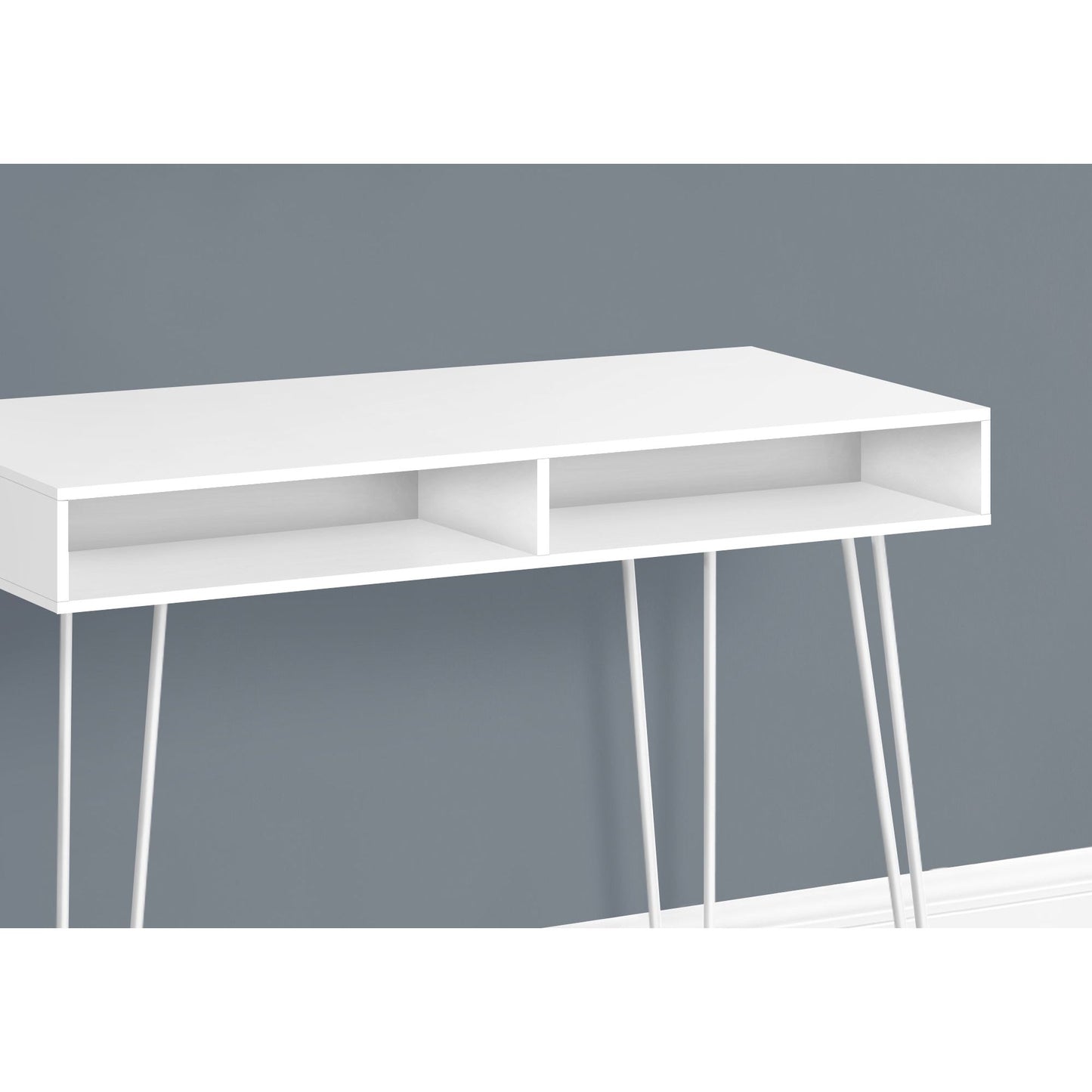 Computer Desk - 40"L / White / White Metal