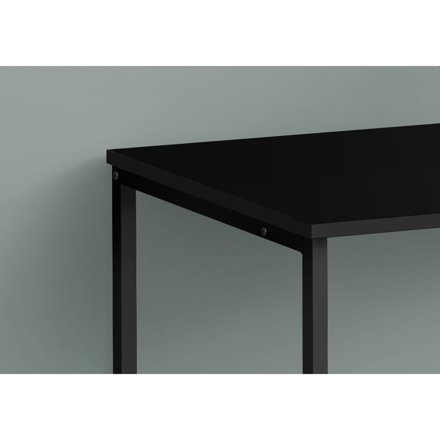 Computer Desk - 40"L / Black / Black Metal