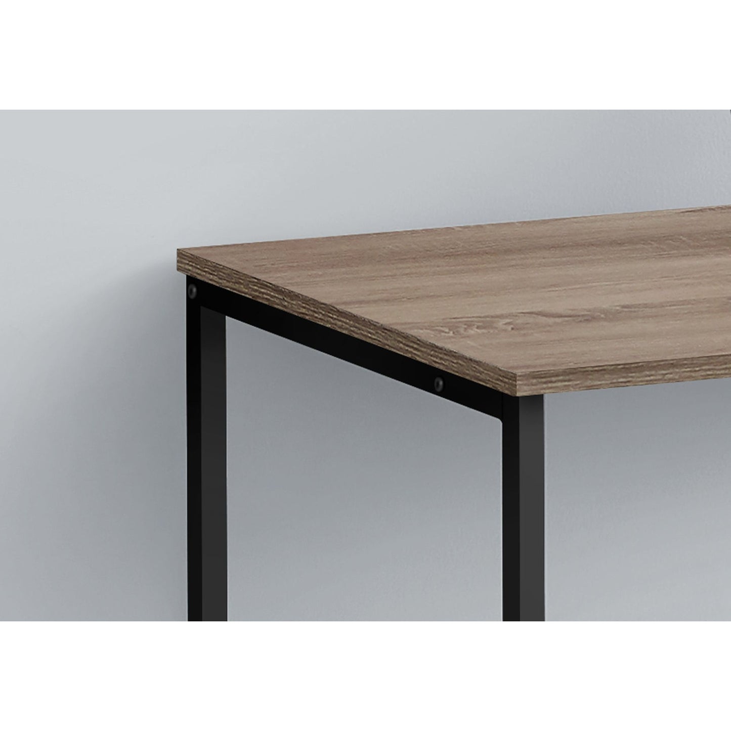 Computer Desk - 40"L / Dark Taupe / Black Metal