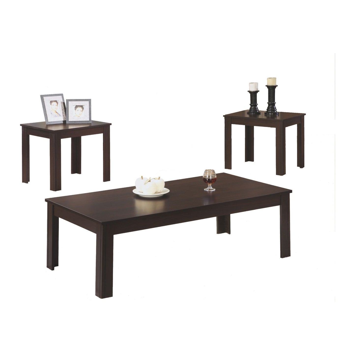 Coffee Table Set - 3PC Set / Cappuccino