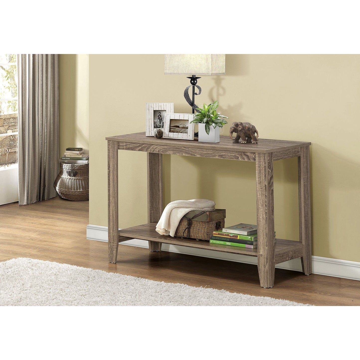 Console Table - 44"L / Dark Taupe Hall Console