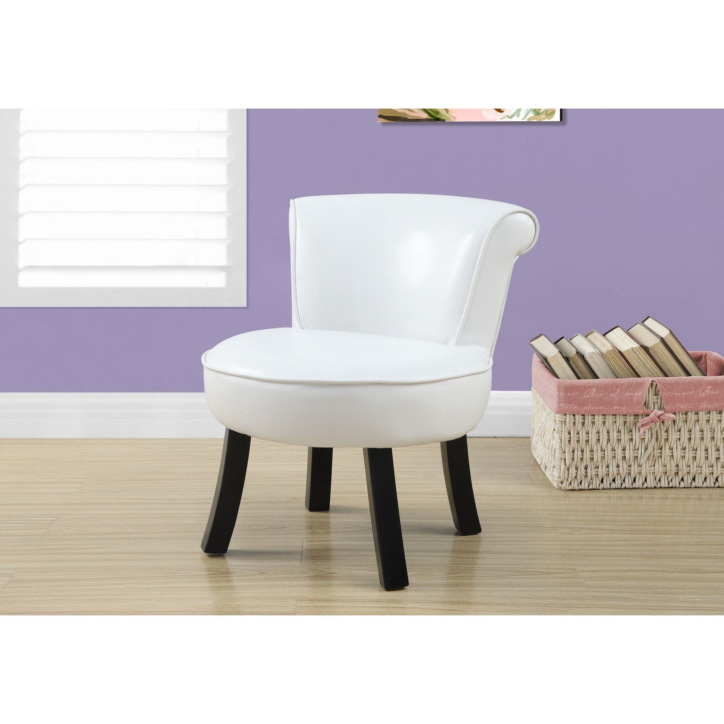 Juvenile Chair - White Leather-Look