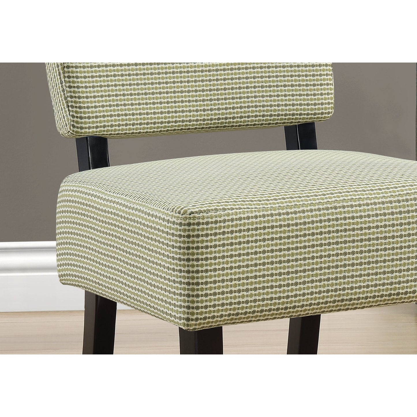 Accent Chair - Light / Dark Green Abstract Dot Fabric