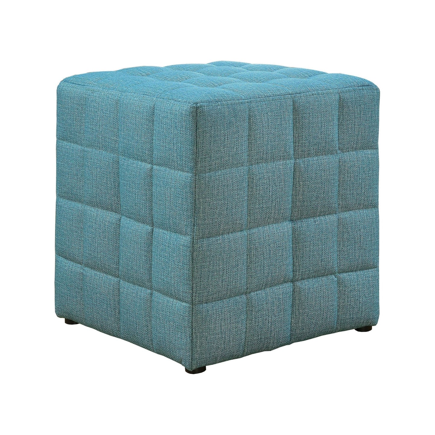 Ottoman - Light Blue Linen-Look Fabric